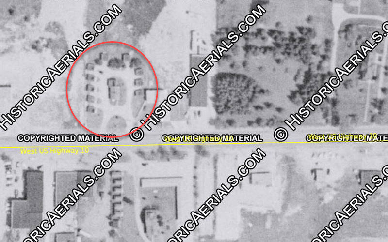 Johnson Cottage Motel - 1958 Aerial